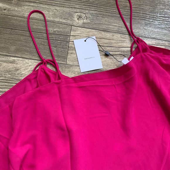 NWT Wren & Willa Pink Batwing Tie Strap Slip Dress - Picture 3 of 4